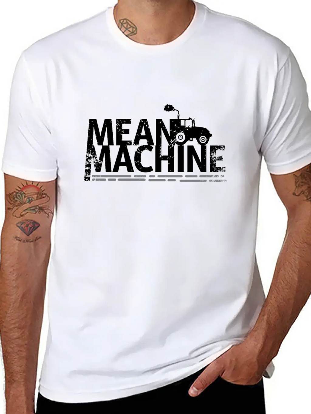Mean Machine Tractor Kids Farmer Gift Christmas Unisex Casual T-Shirt – Clean Design For Daily Comfort