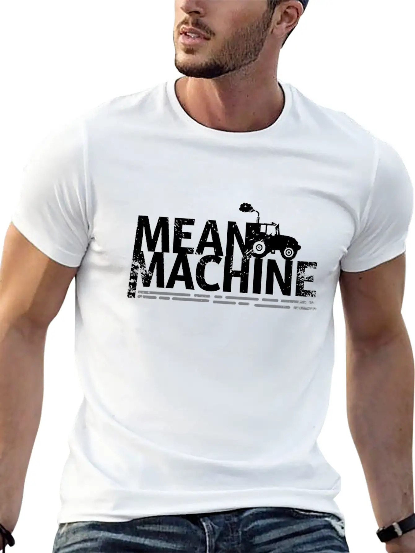 Mean Machine Tractor Kids Farmer Gift Christmas Unisex Casual T-Shirt – Clean Design For Daily Comfort