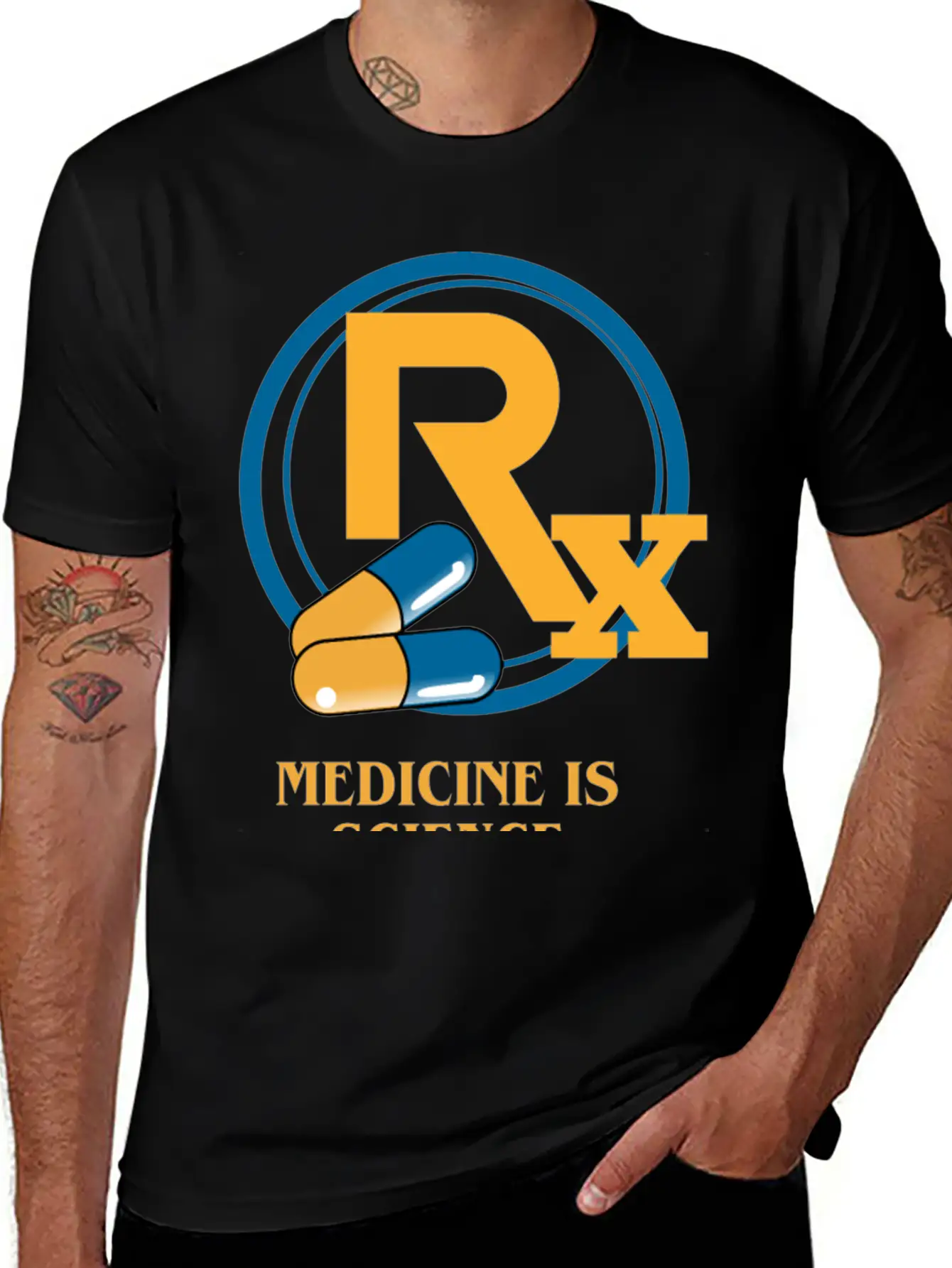 Medicine Is Science Pharmacy Is Care Unisex Short Sleeve Soft Cotton T-Shirt – Casual Everyday Wear
