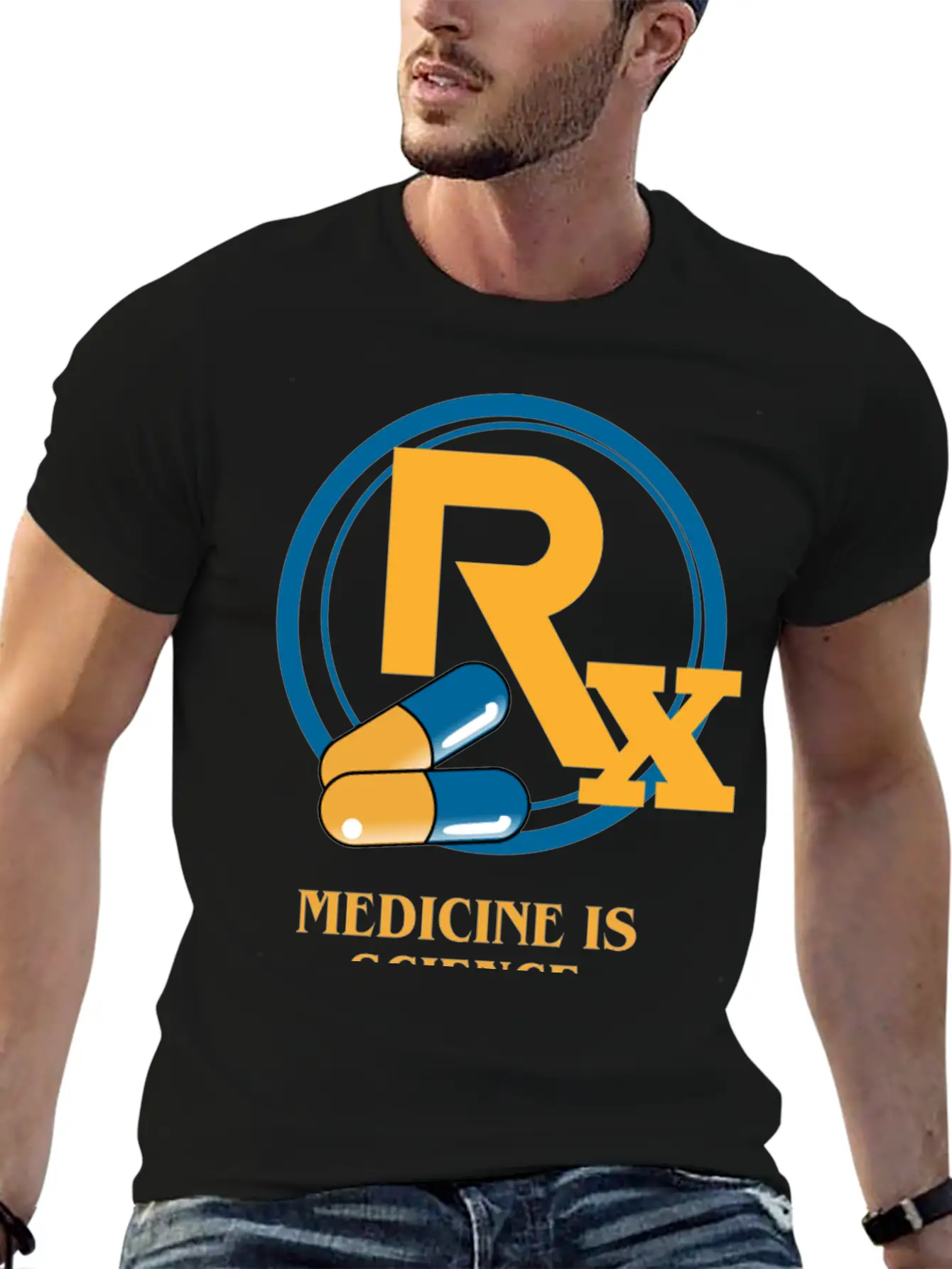 Medicine Is Science Pharmacy Is Care Unisex Short Sleeve Soft Cotton T-Shirt – Casual Everyday Wear