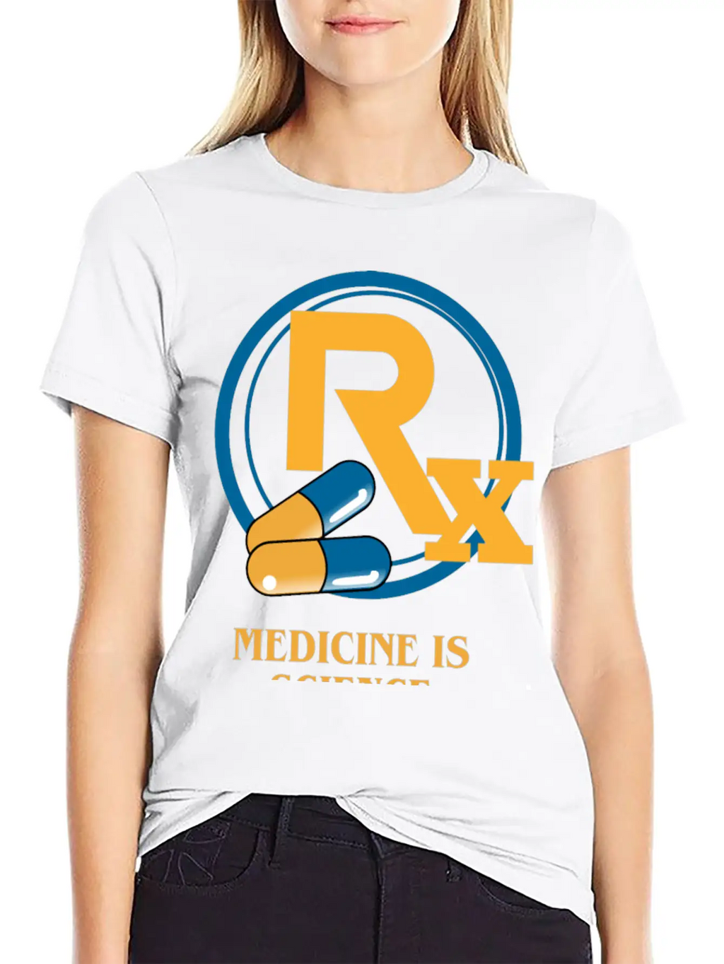 Medicine Is Science Pharmacy Is Care Unisex Short Sleeve Soft Cotton T-Shirt – Casual Everyday Wear