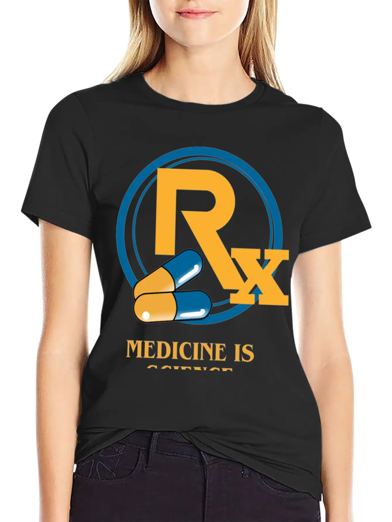 Medicine Is Science Pharmacy Is Care Unisex Short Sleeve Soft Cotton T-Shirt – Casual Everyday Wear