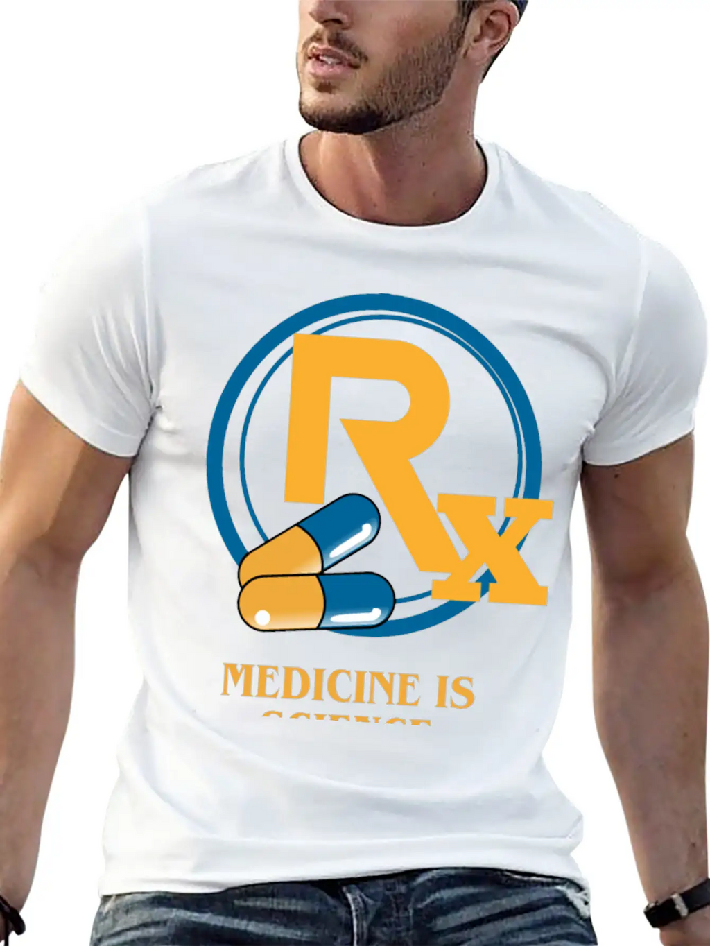 Medicine Is Science Pharmacy Is Care Unisex Short Sleeve Soft Cotton T-Shirt – Casual Everyday Wear