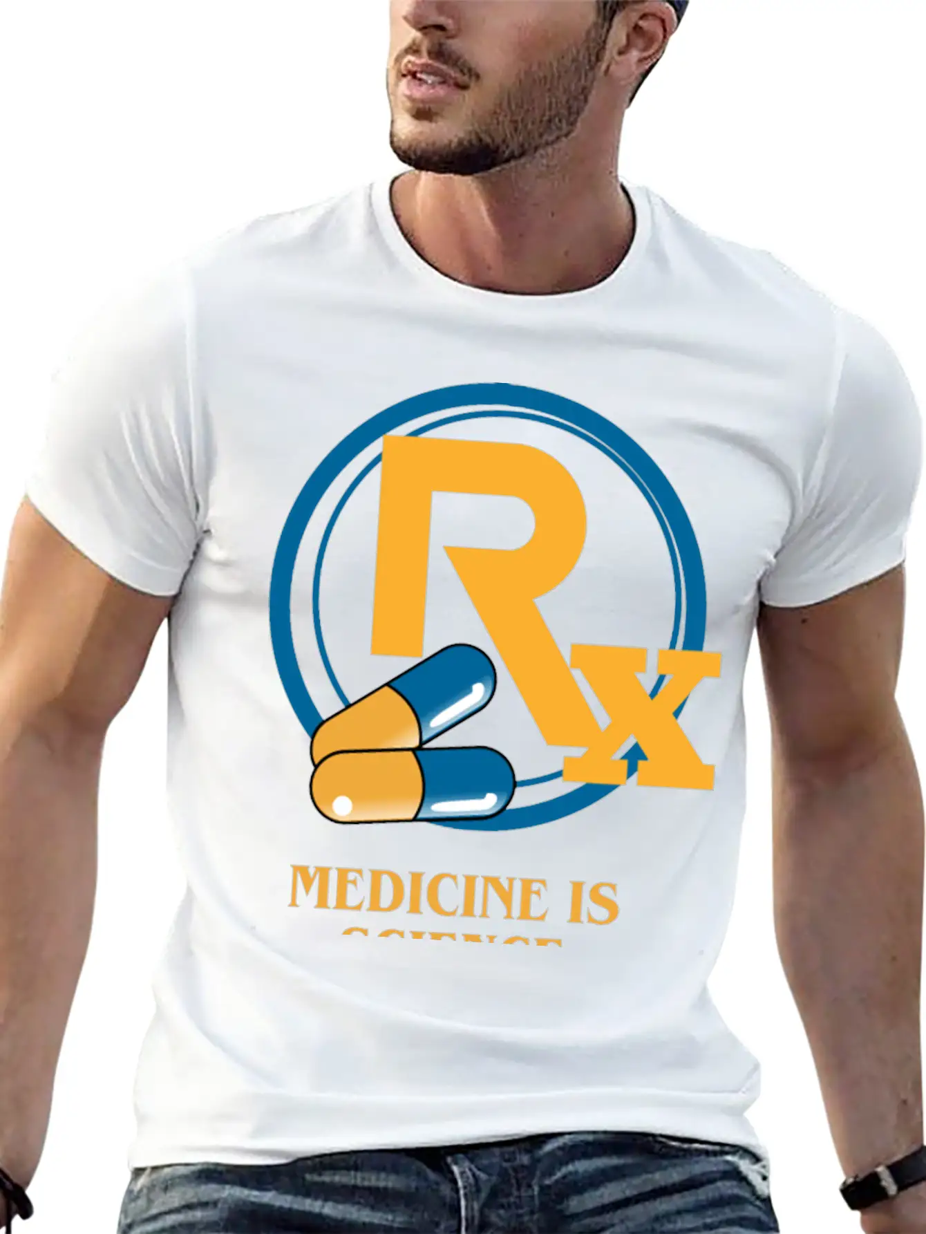 Medicine Is Science Pharmacy Is Care Unisex Short Sleeve Soft Cotton T-Shirt – Casual Everyday Wear