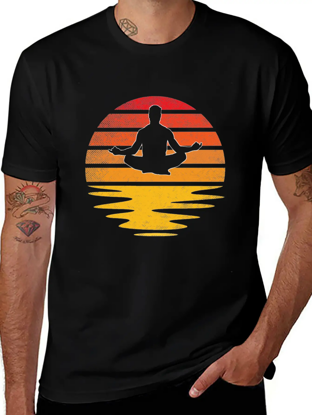 Meditation Retro Breathable Soft Cotton T-Shirt – Timeless Casual Look