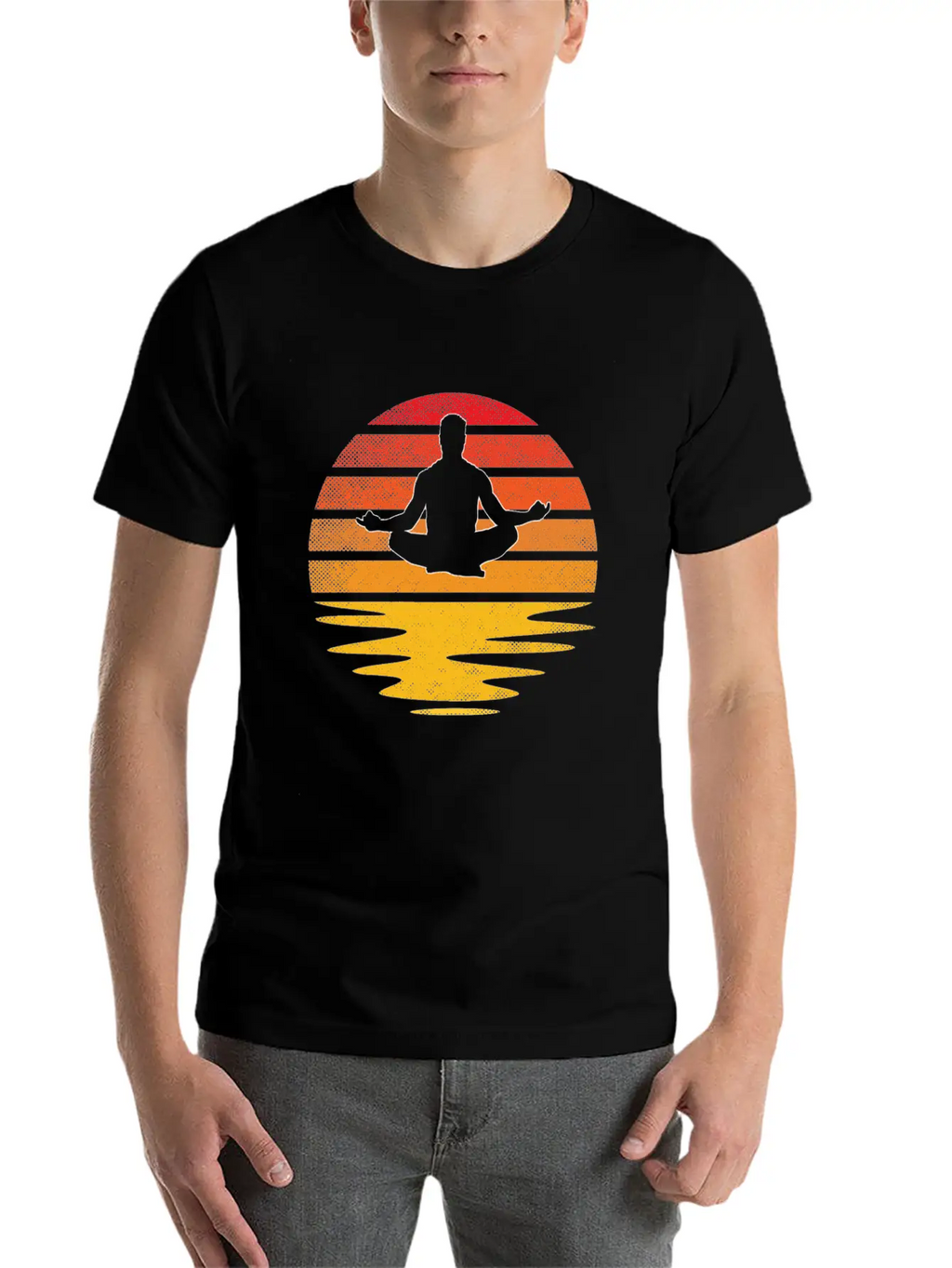 Meditation Retro Breathable Soft Cotton T-Shirt – Timeless Casual Look