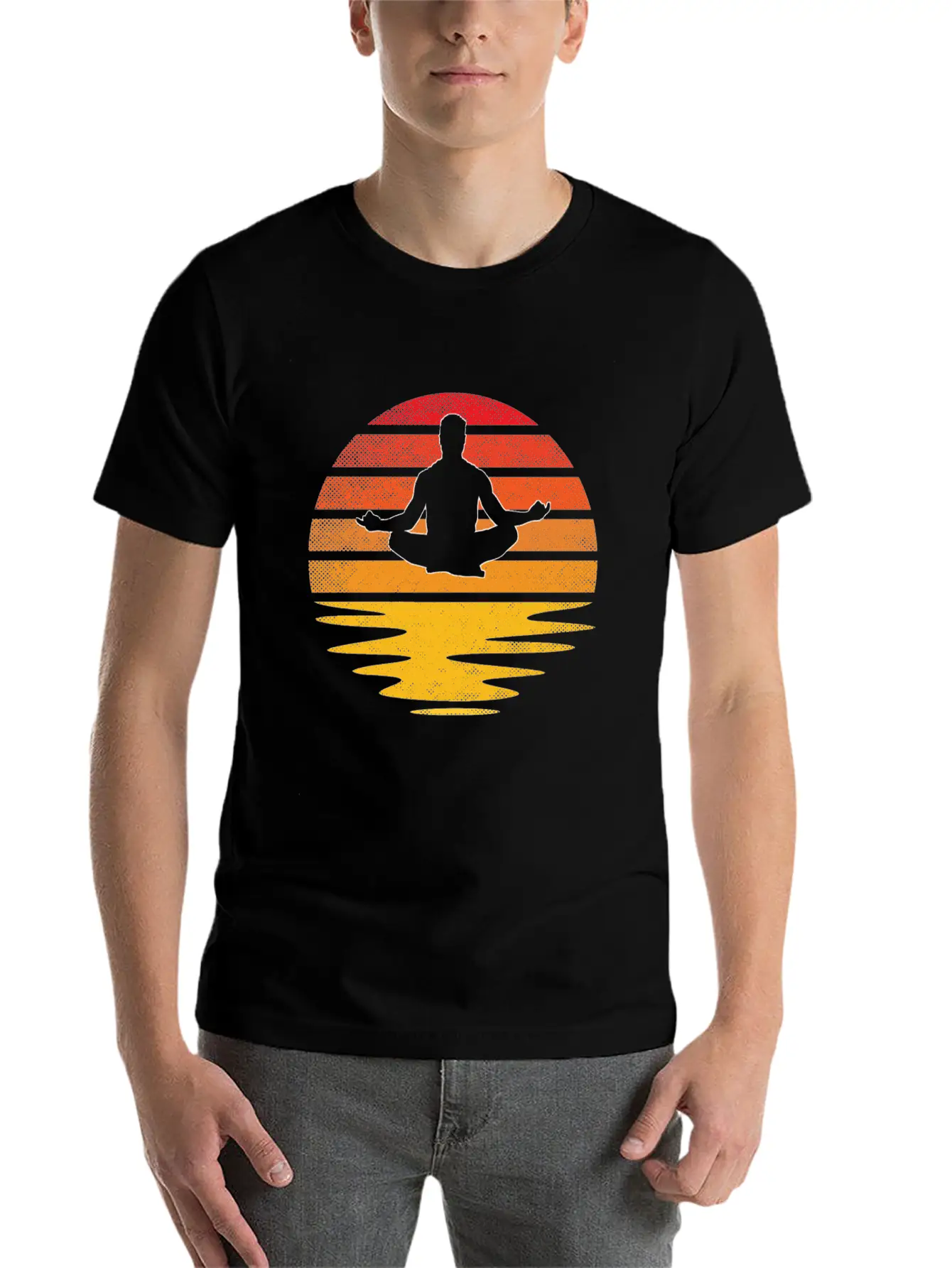 Meditation Retro Breathable Soft Cotton T-Shirt – Timeless Casual Look