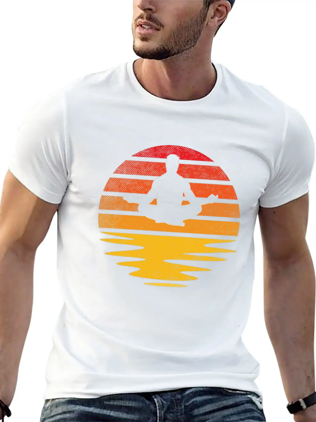 Meditation Retro Breathable Soft Cotton T-Shirt – Timeless Casual Look