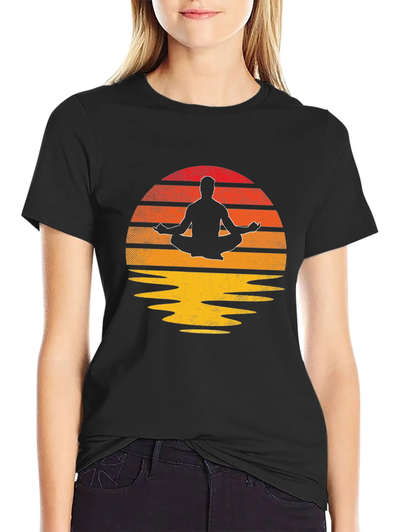 Meditation Retro Breathable Soft Cotton T-Shirt – Timeless Casual Look