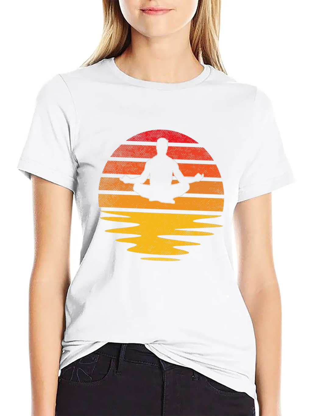 Meditation Retro Breathable Soft Cotton T-Shirt – Timeless Casual Look