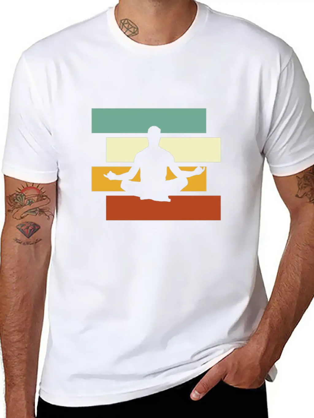 Meditation Retro Stylish Everyday T-Shirt – Unisex Basic Cotton Tee