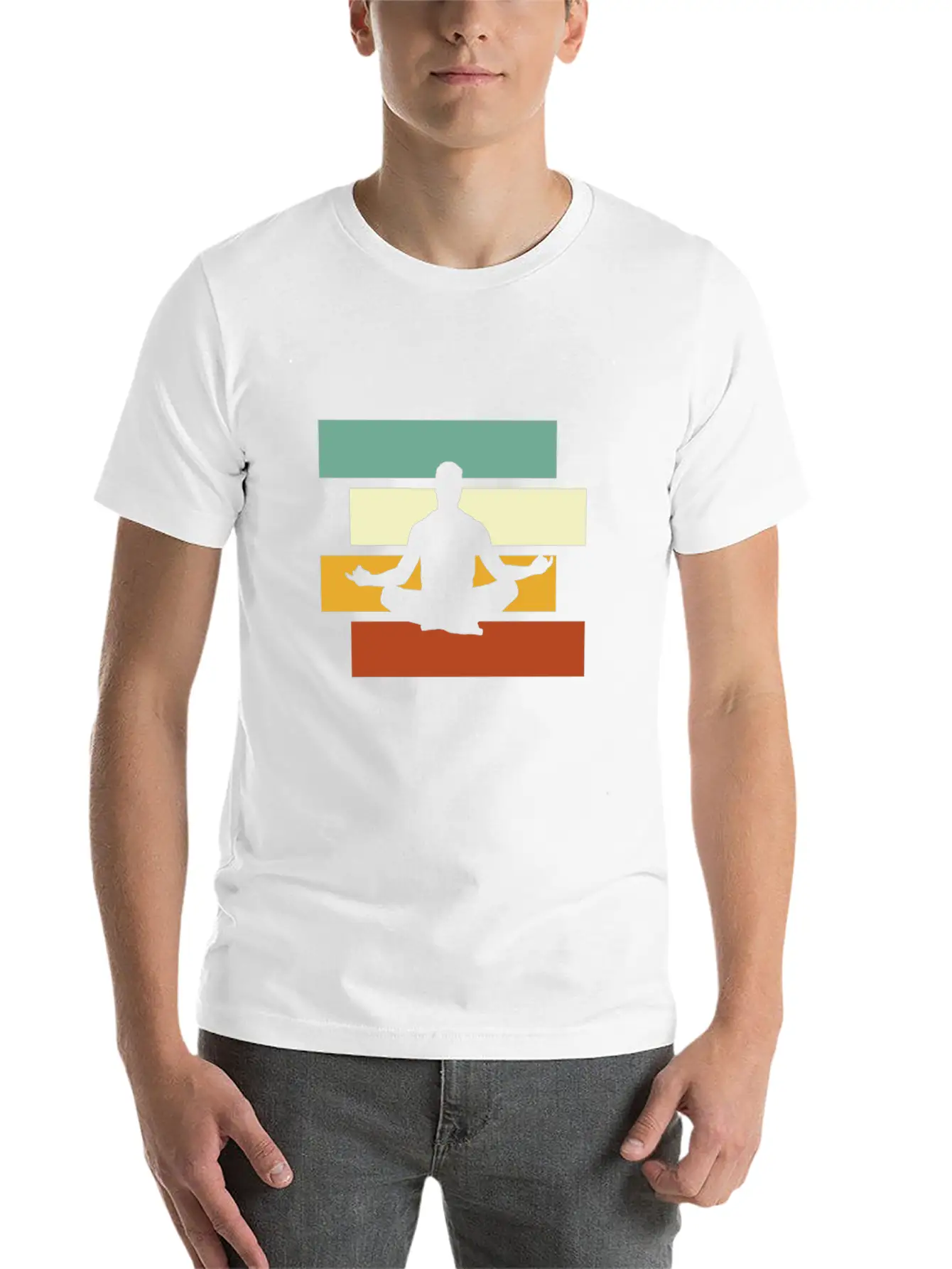 Meditation Retro Stylish Everyday T-Shirt – Unisex Basic Cotton Tee