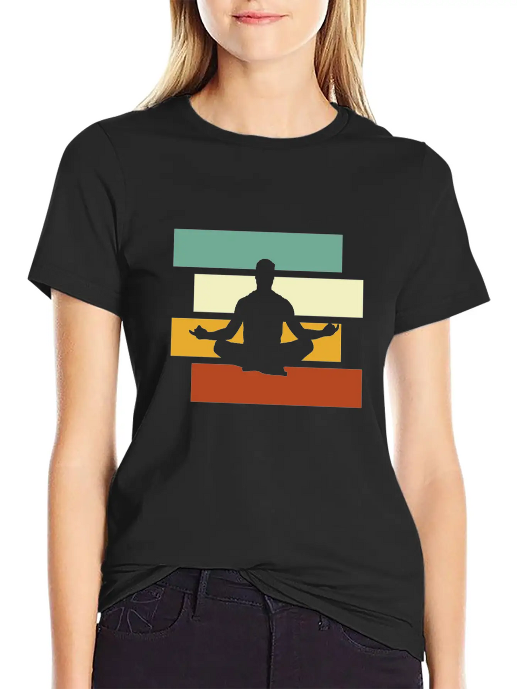 Meditation Retro Stylish Everyday T-Shirt – Unisex Basic Cotton Tee
