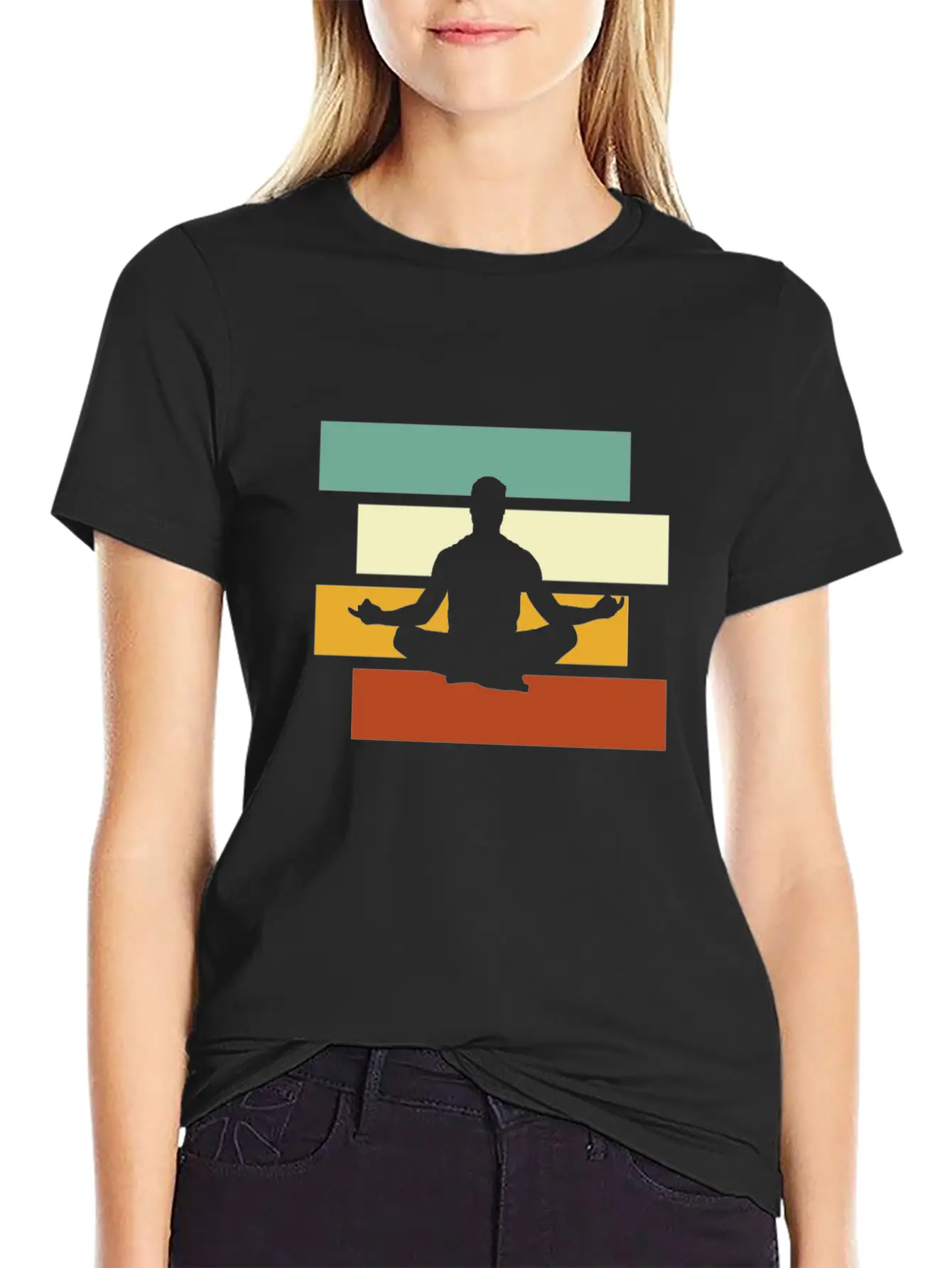 Meditation Retro Stylish Everyday T-Shirt – Unisex Basic Cotton Tee