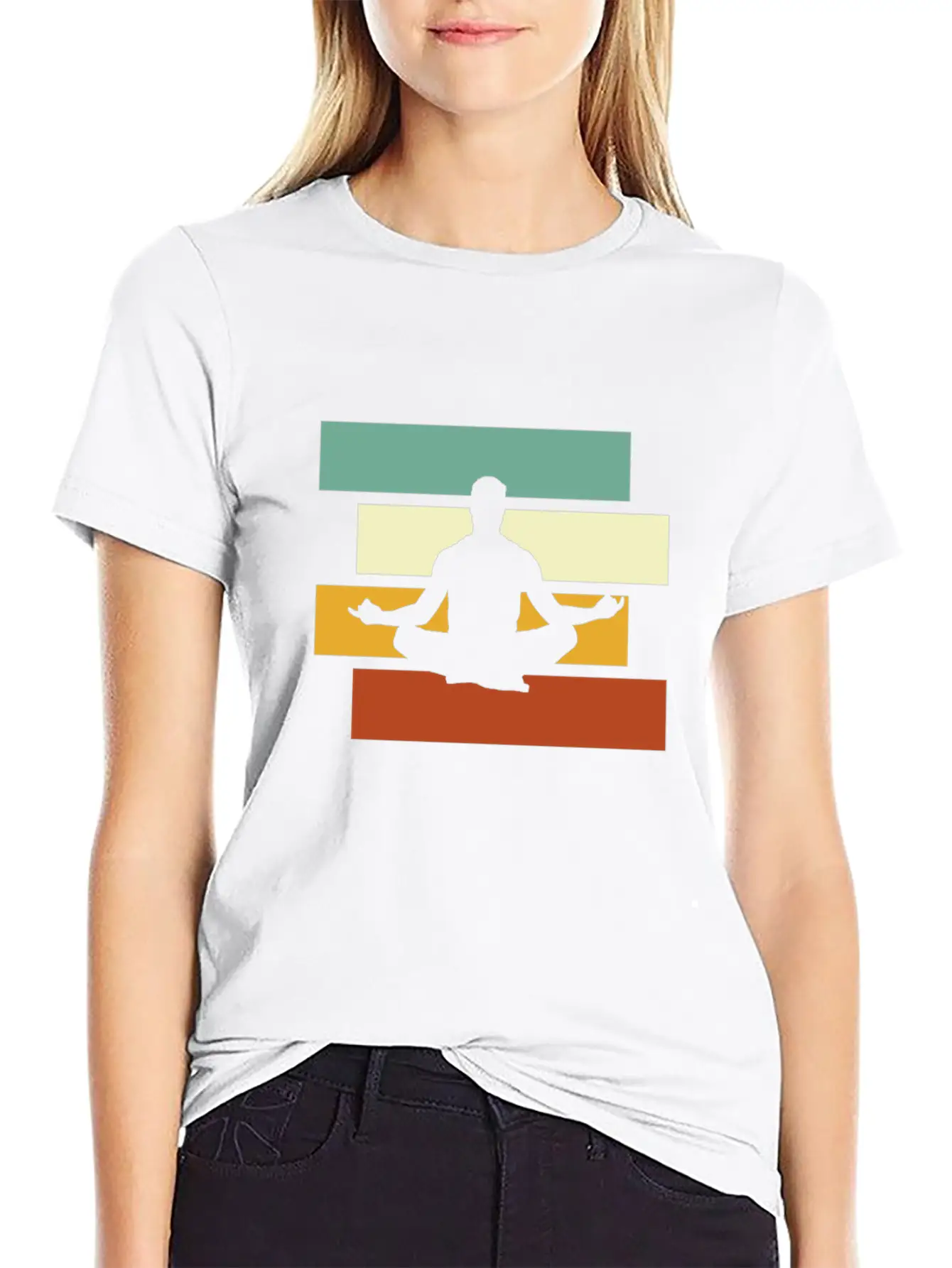 Meditation Retro Stylish Everyday T-Shirt – Unisex Basic Cotton Tee
