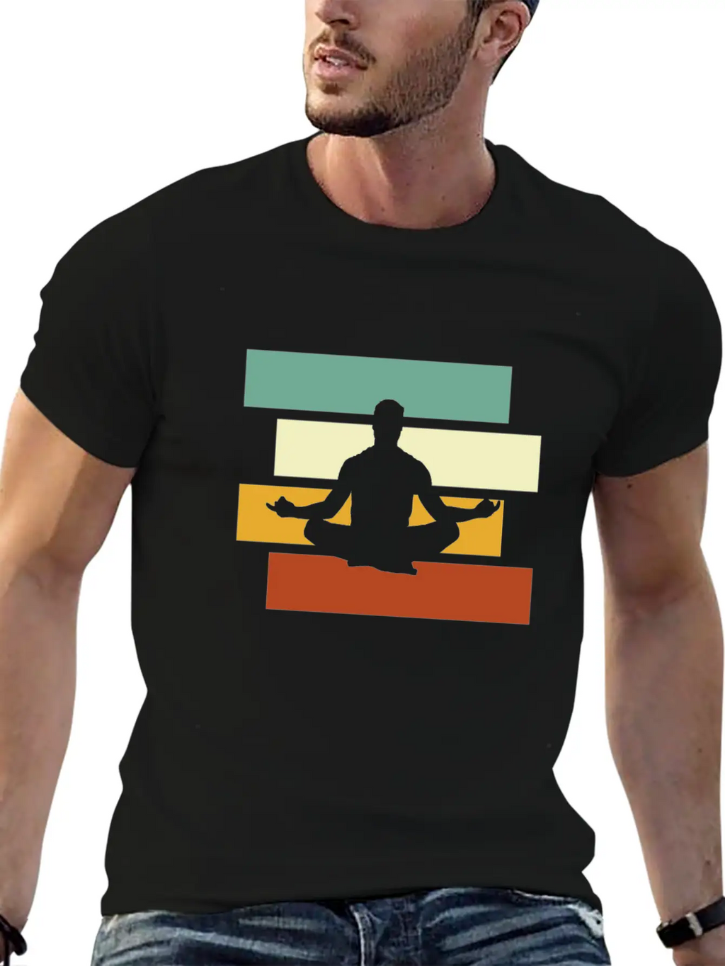 Meditation Retro Stylish Everyday T-Shirt – Unisex Basic Cotton Tee