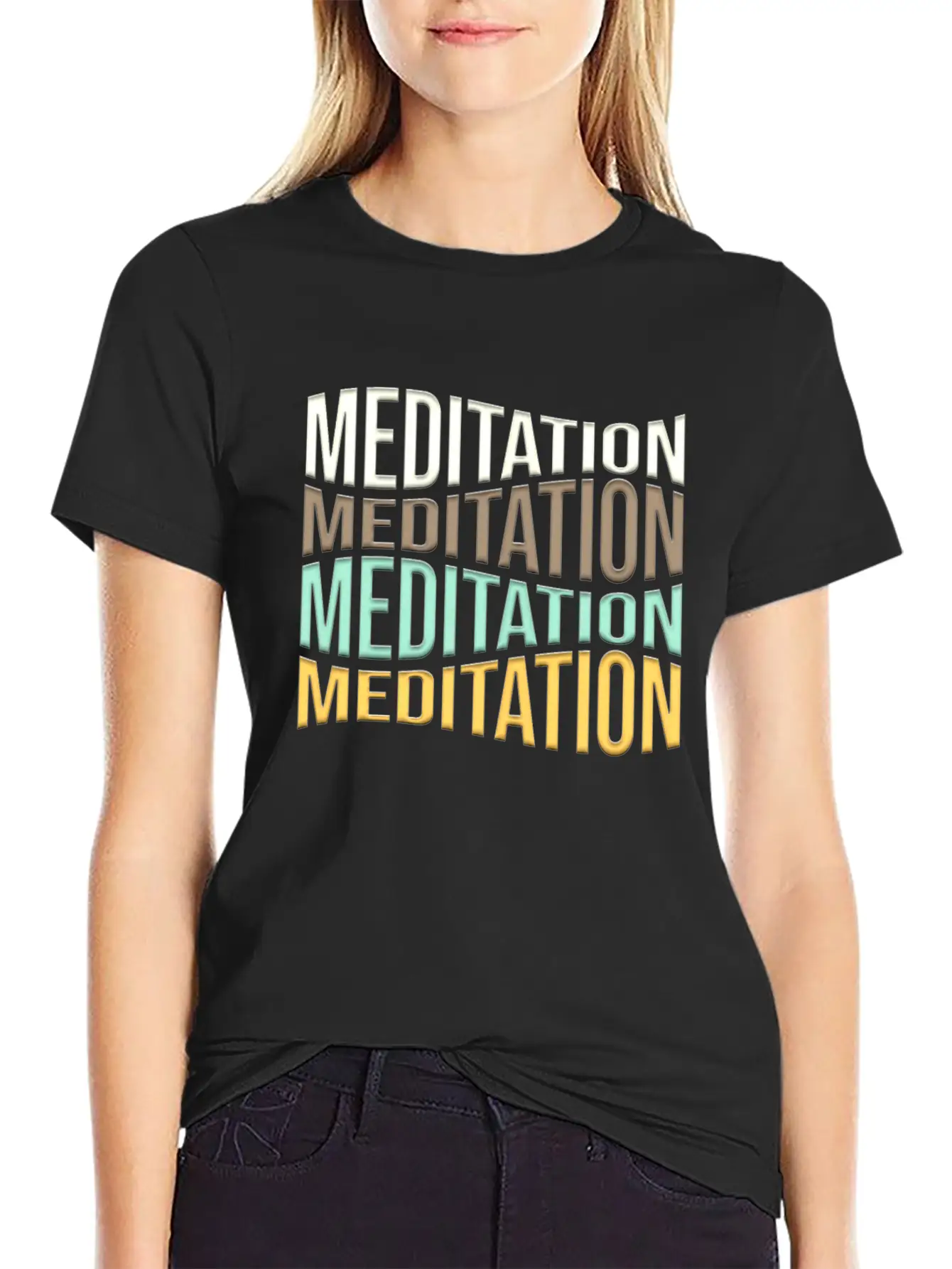 Meditation Unisex Short Sleeve Soft Cotton T-Shirt – Casual Everyday Wear