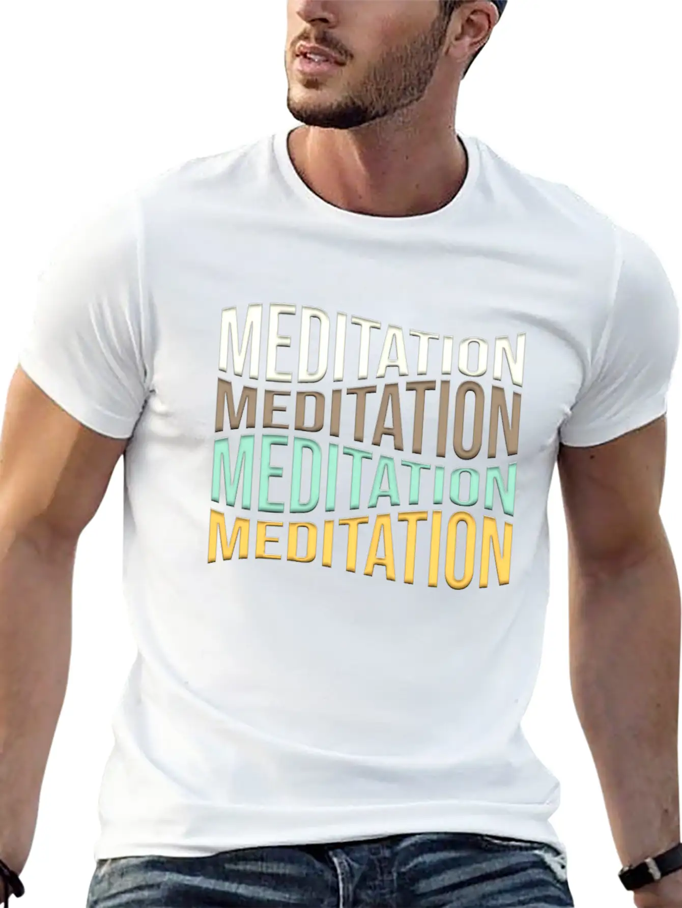 Meditation Unisex Short Sleeve Soft Cotton T-Shirt – Casual Everyday Wear