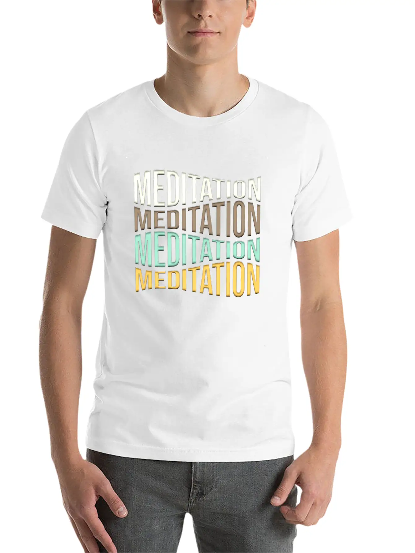 Meditation Unisex Short Sleeve Soft Cotton T-Shirt – Casual Everyday Wear