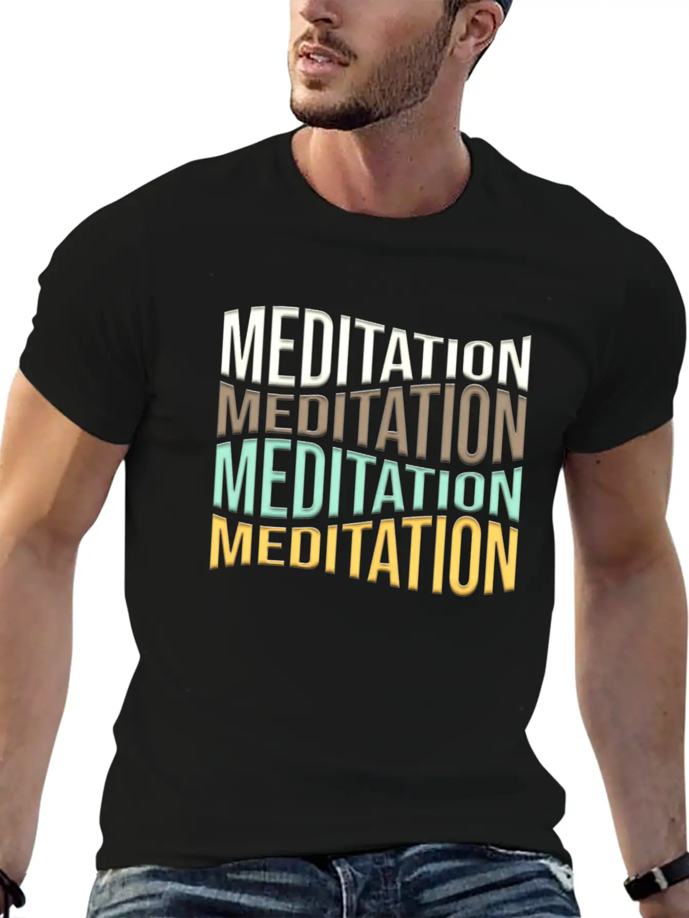 Meditation Unisex Short Sleeve Soft Cotton T-Shirt – Casual Everyday Wear
