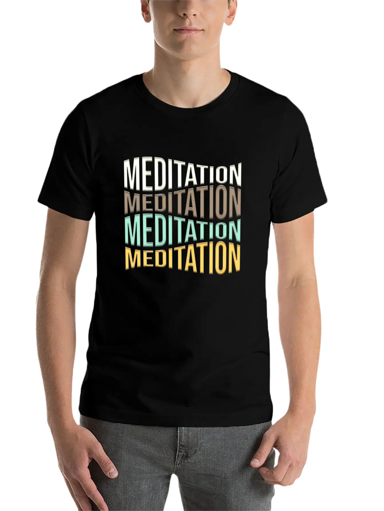 Meditation Unisex Short Sleeve Soft Cotton T-Shirt – Casual Everyday Wear