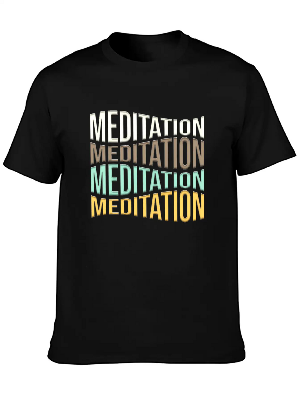Meditation Unisex Short Sleeve Soft Cotton T-Shirt – Casual Everyday Wear