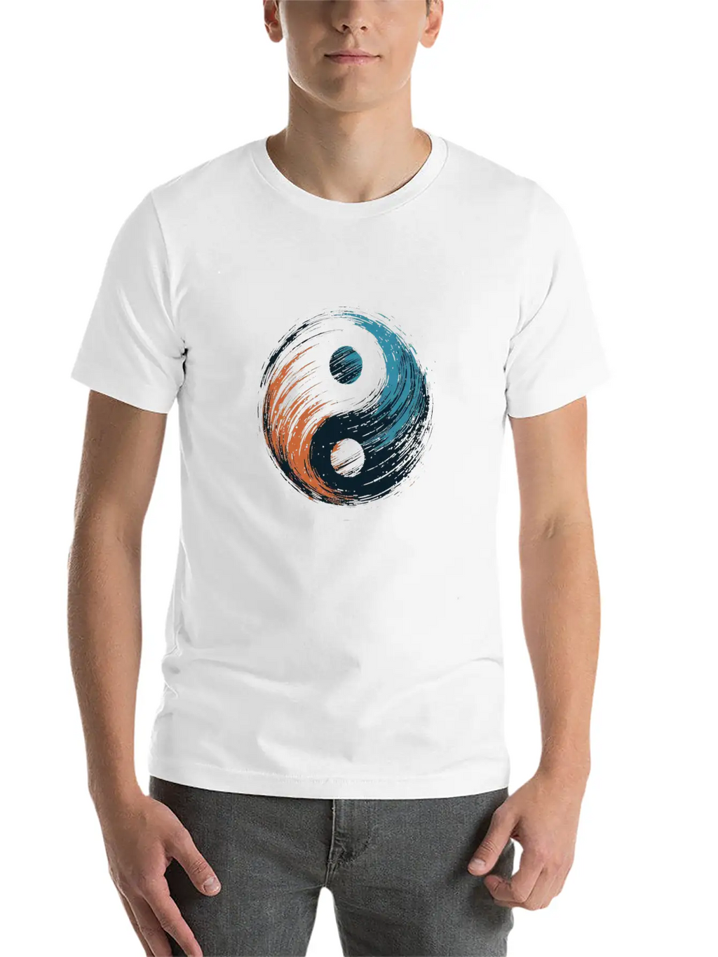 Meditation Yoga Modern Yin Yang 6 Breathable Soft Cotton T-Shirt – Timeless Casual Look