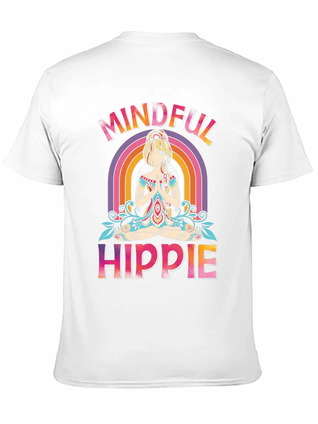 Meditation Yoga Peace Kindness Tie Dye Unisex Short Sleeve Soft Cotton T-Shirt – Casual Everyday Wear