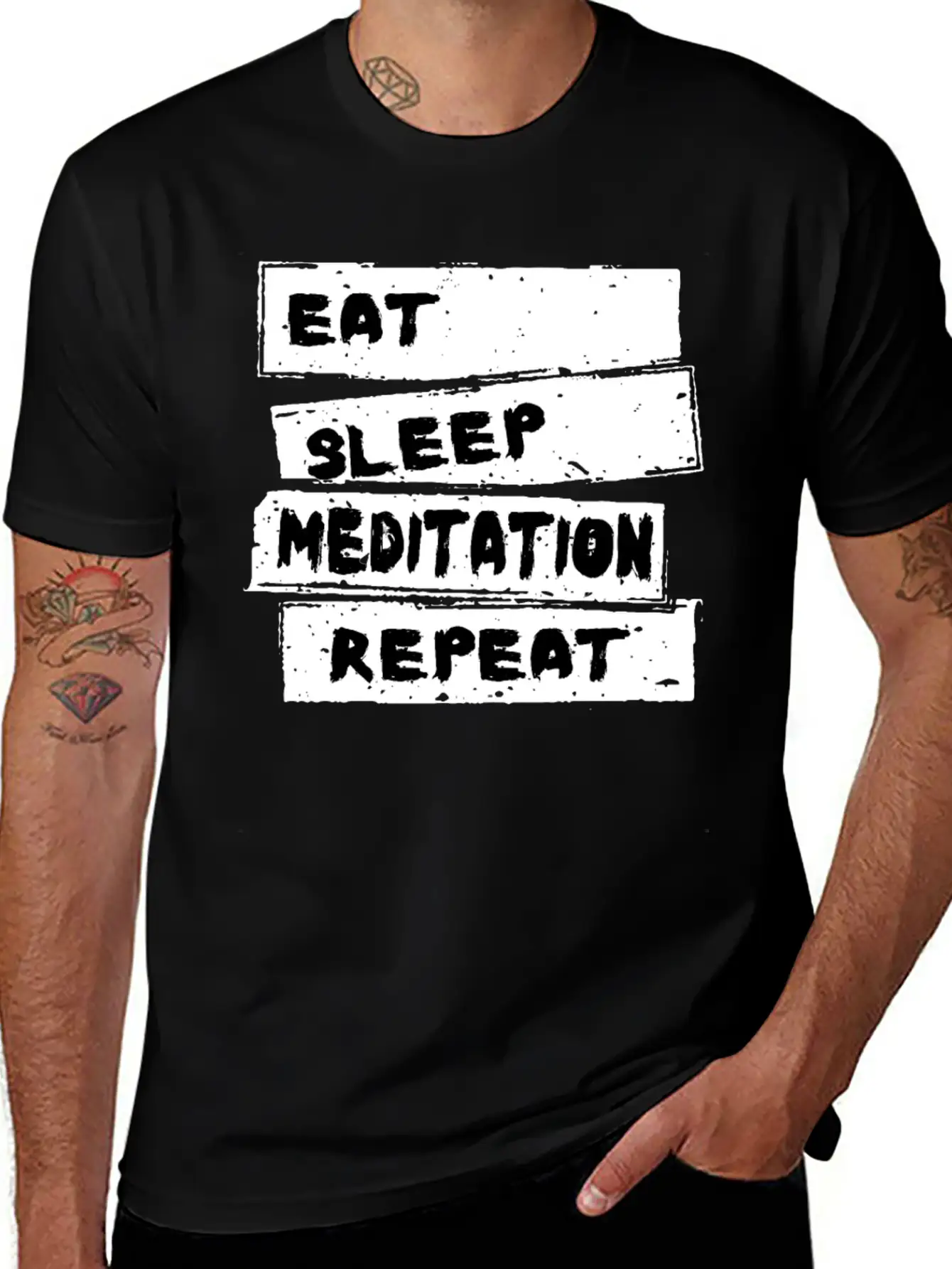 Meditation - Yogi Tee Shirt Unisex Short Sleeve Soft Cotton T-Shirt – Casual Everyday Wear