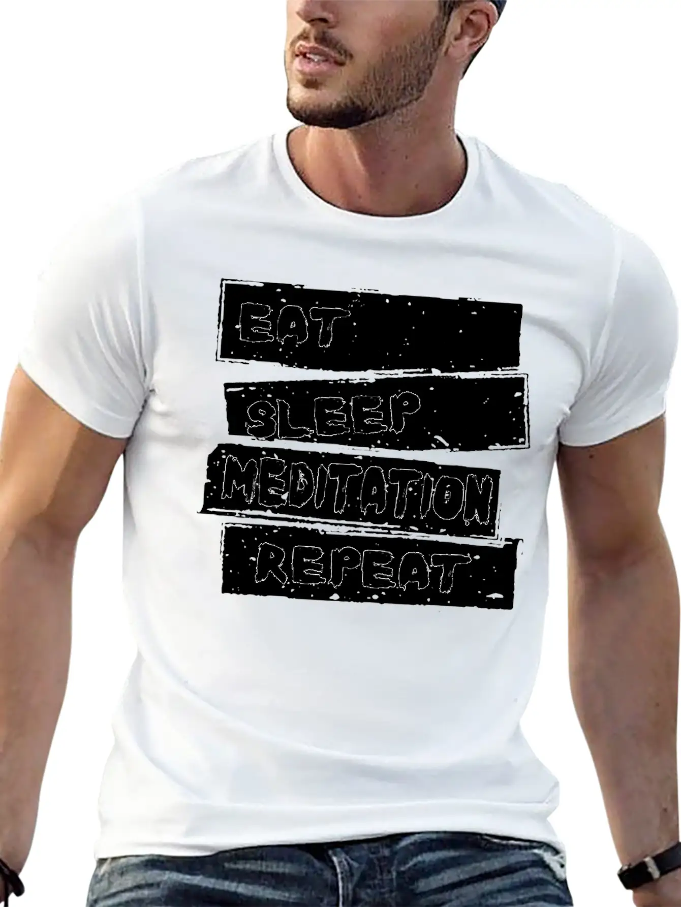 Meditation - Yogi Tee Shirt Unisex Short Sleeve Soft Cotton T-Shirt – Casual Everyday Wear