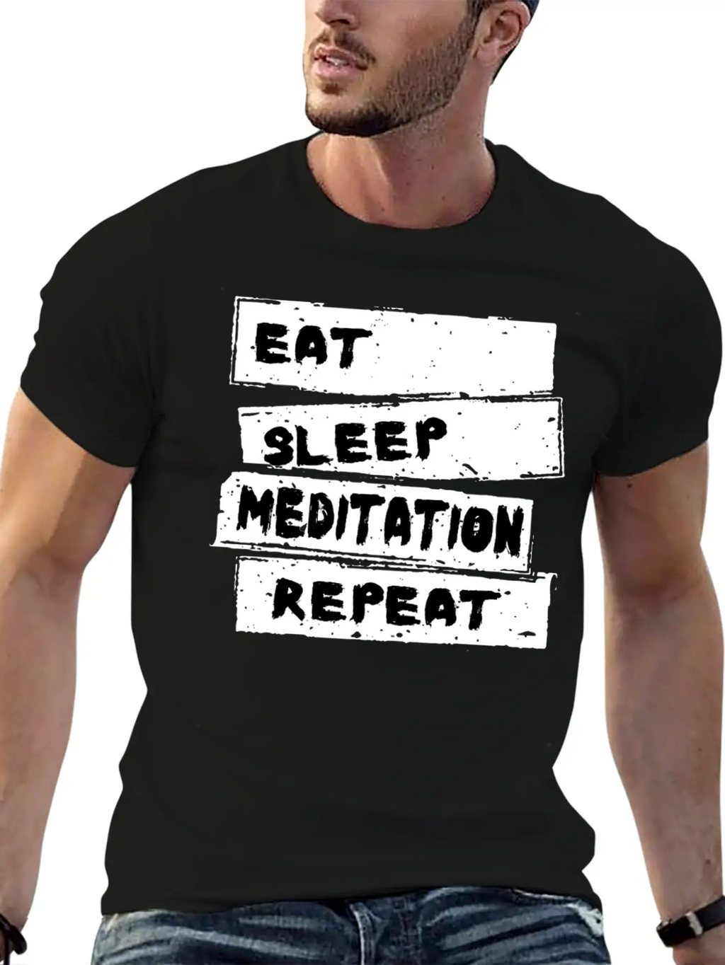 Meditation - Yogi Tee Shirt Unisex Short Sleeve Soft Cotton T-Shirt – Casual Everyday Wear