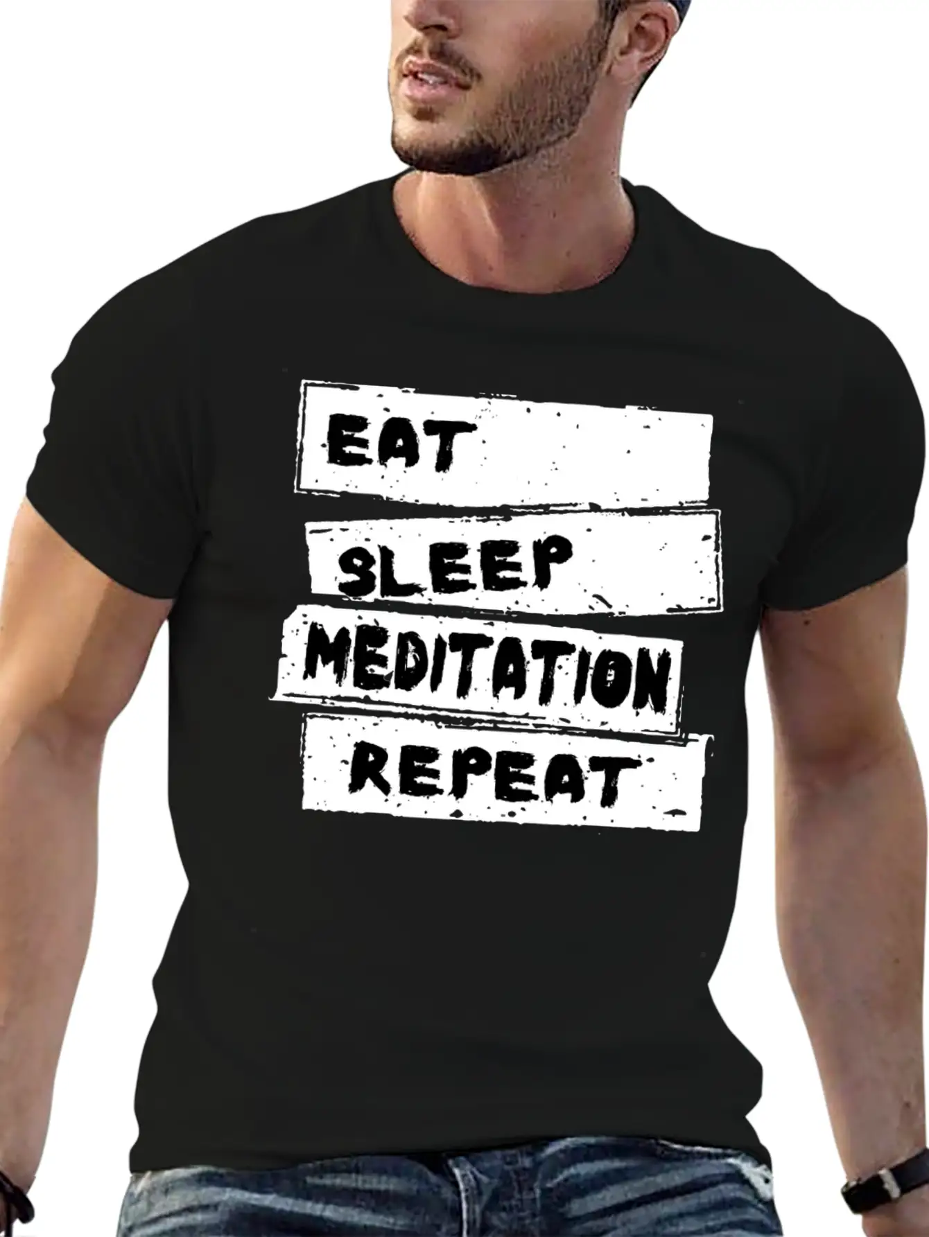 Meditation - Yogi Tee Shirt Unisex Short Sleeve Soft Cotton T-Shirt – Casual Everyday Wear