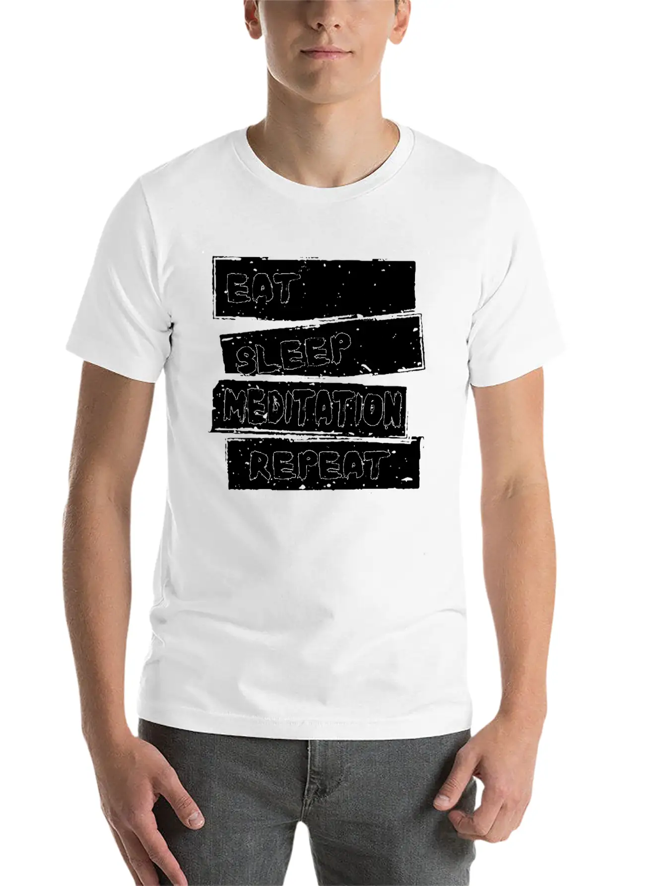 Meditation - Yogi Tee Shirt Unisex Short Sleeve Soft Cotton T-Shirt – Casual Everyday Wear