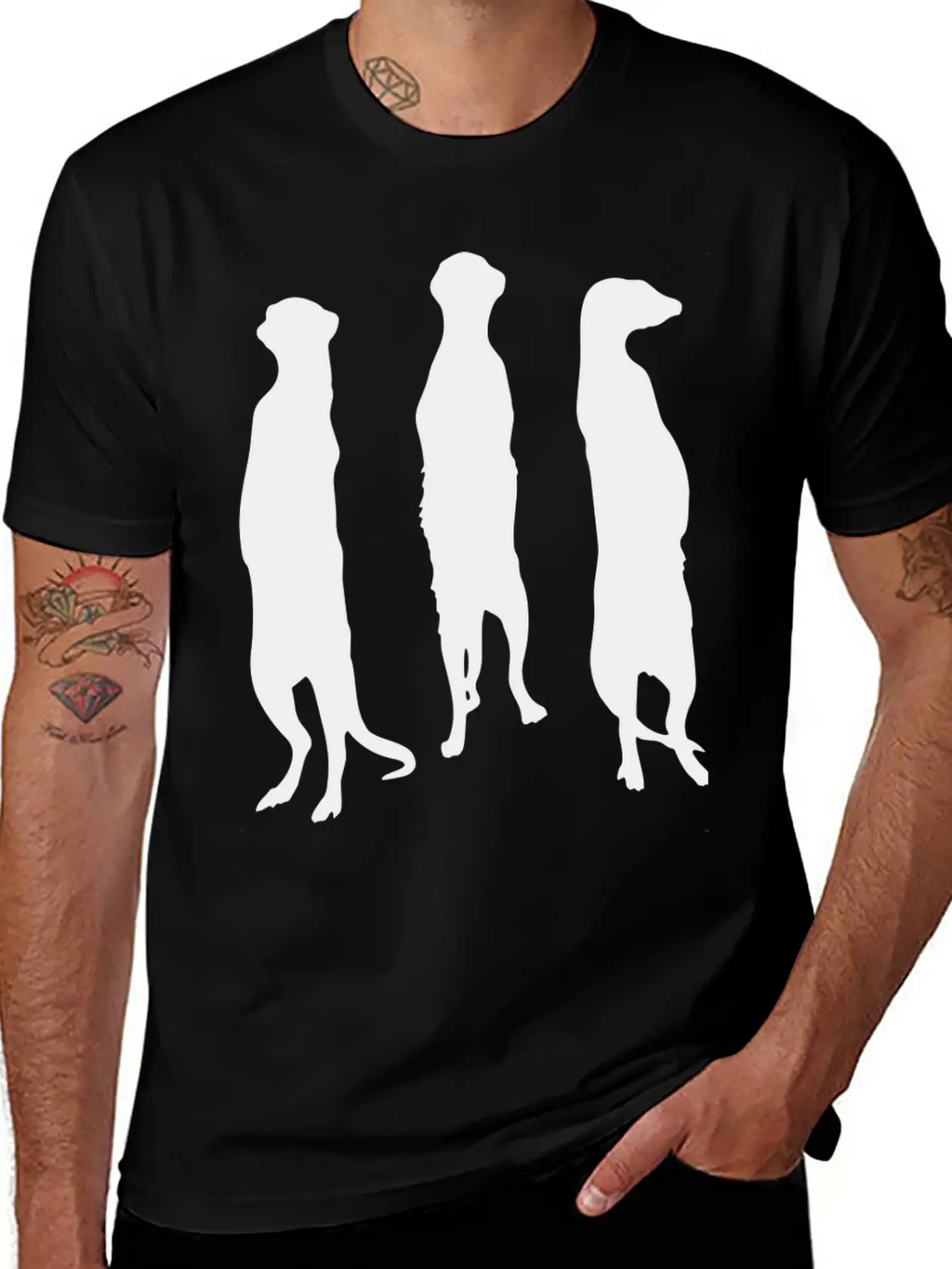 MEERKAT ACTION SHADOW FUNNY GIFT Unisex Casual T-Shirt – Clean Design For Daily Comfort