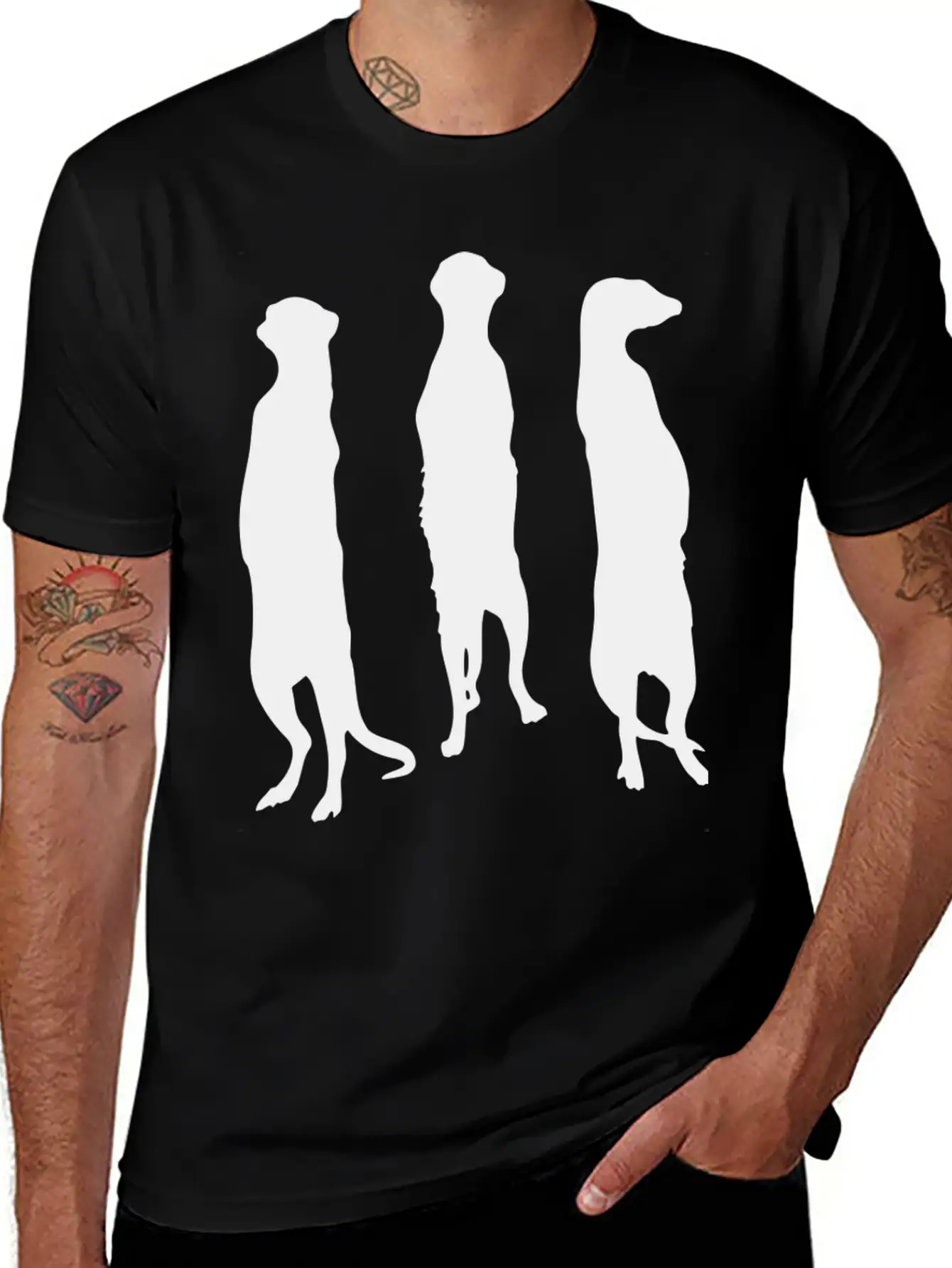 MEERKAT ACTION SHADOW FUNNY GIFT Unisex Casual T-Shirt – Clean Design For Daily Comfort