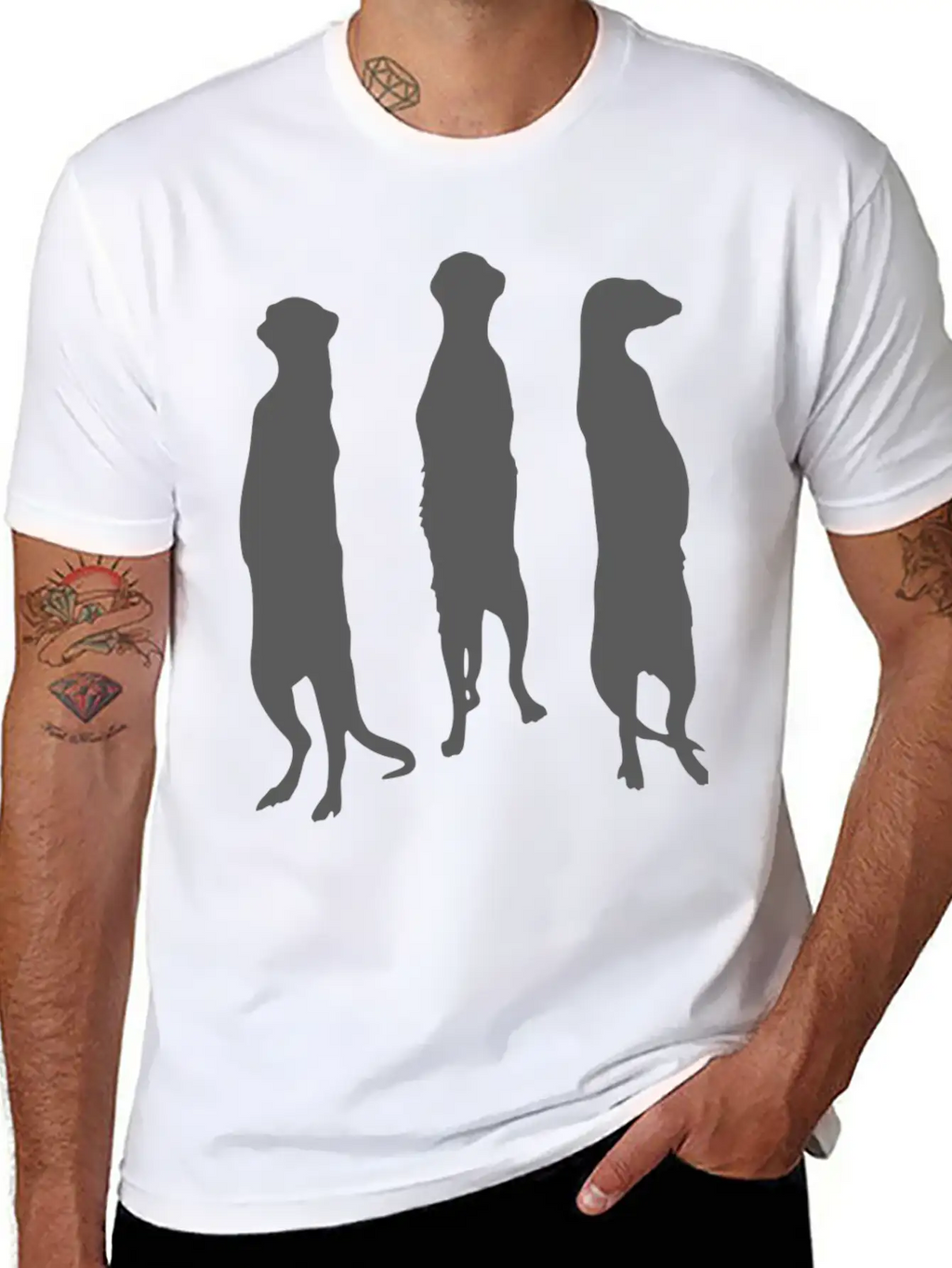 MEERKAT ACTION SHADOW FUNNY GIFT Unisex Casual T-Shirt – Clean Design For Daily Comfort