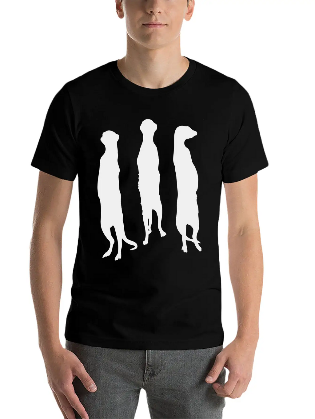 MEERKAT ACTION SHADOW FUNNY GIFT Unisex Casual T-Shirt – Clean Design For Daily Comfort