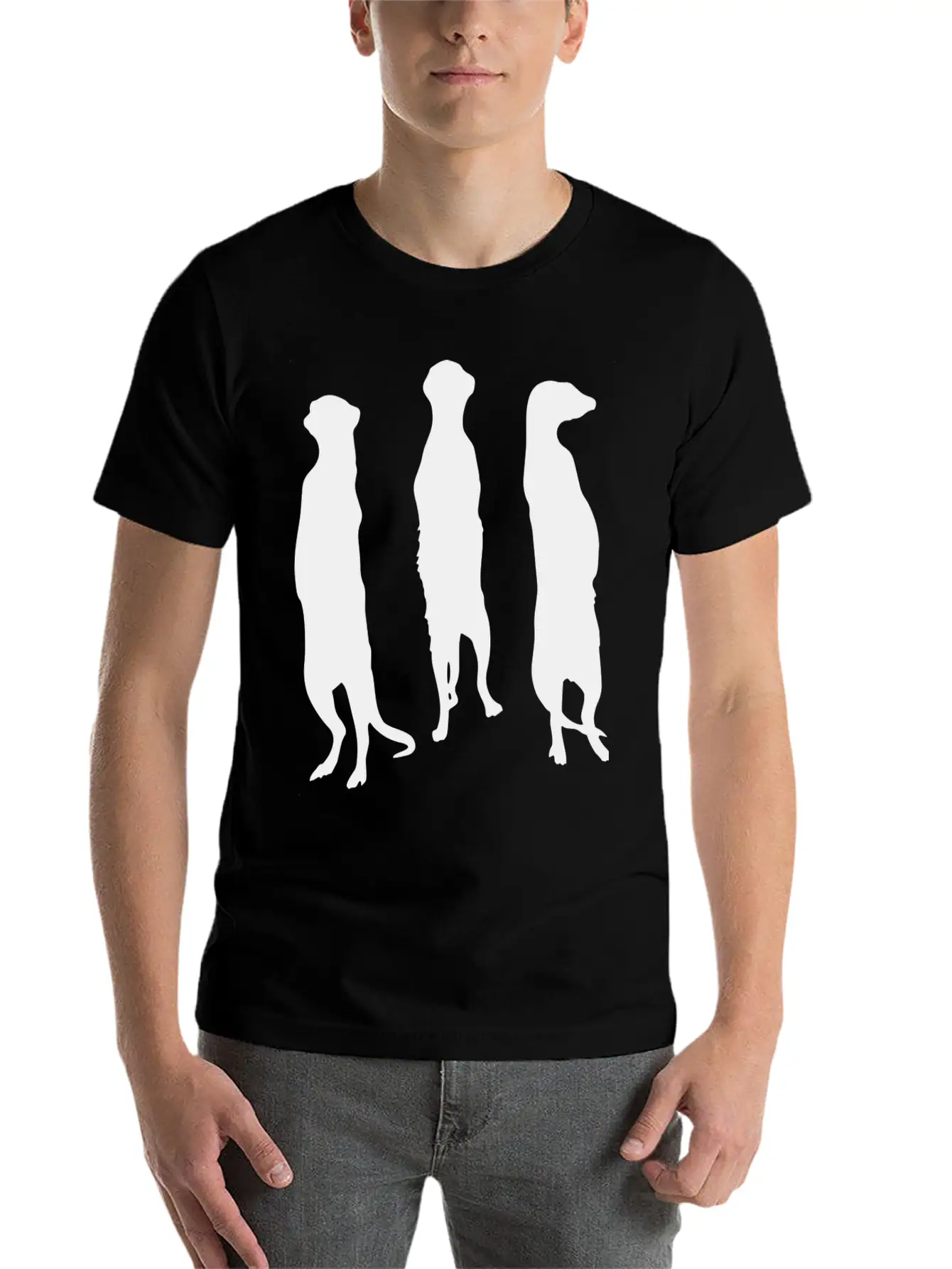 MEERKAT ACTION SHADOW FUNNY GIFT Unisex Casual T-Shirt – Clean Design For Daily Comfort