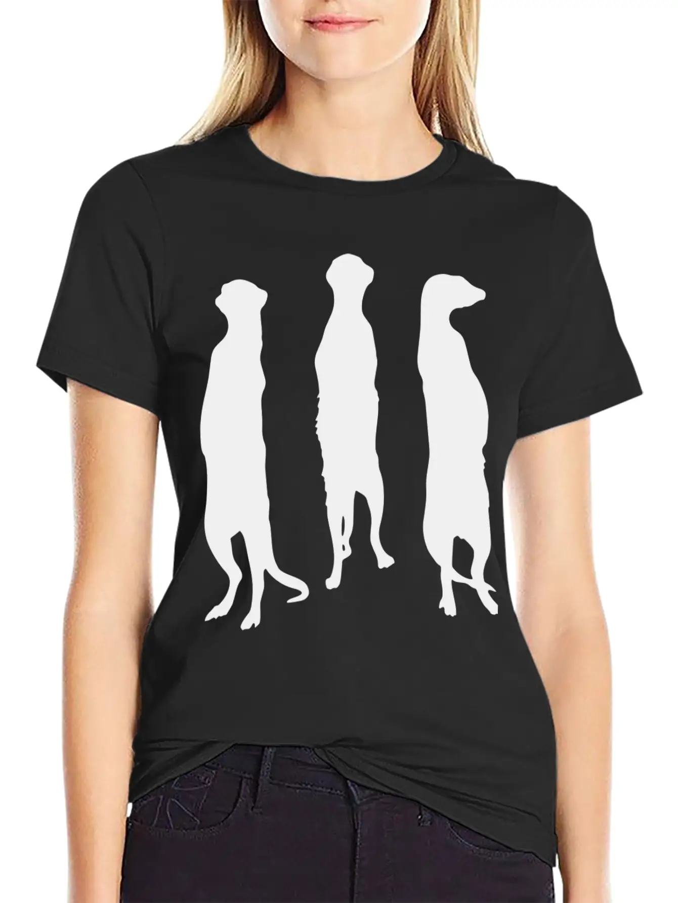 MEERKAT ACTION SHADOW FUNNY GIFT Unisex Casual T-Shirt – Clean Design For Daily Comfort