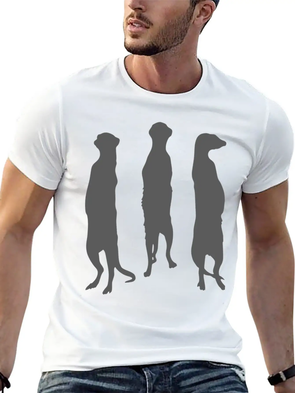 MEERKAT ACTION SHADOW FUNNY GIFT Unisex Casual T-Shirt – Clean Design For Daily Comfort