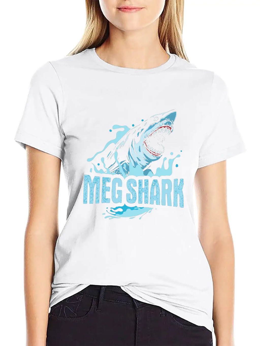 Meg Shark Design For A Killer Shark Fan Stylish Everyday T-Shirt – Unisex Basic Cotton Tee