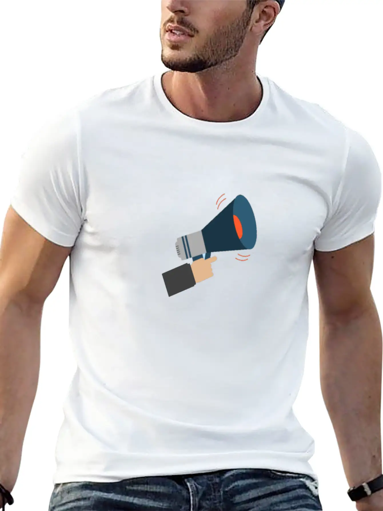 Megaphone Casual Graphic T-Shirt – Simple And Comfortable Daily Wear