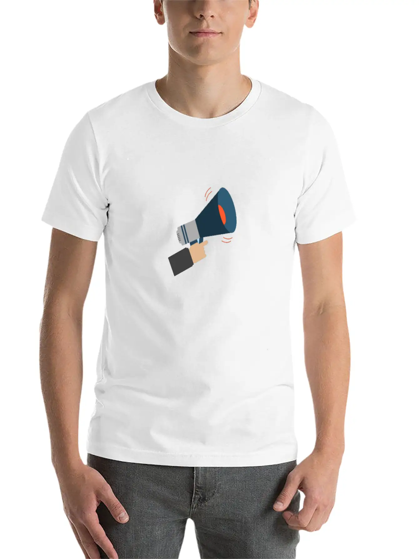 Megaphone Casual Graphic T-Shirt – Simple And Comfortable Daily Wear