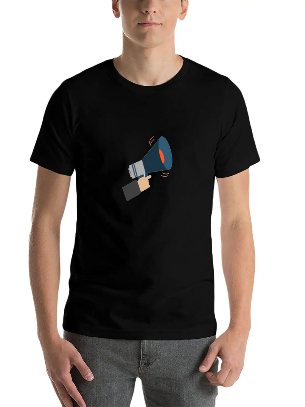 Megaphone Casual Graphic T-Shirt – Simple And Comfortable Daily Wear