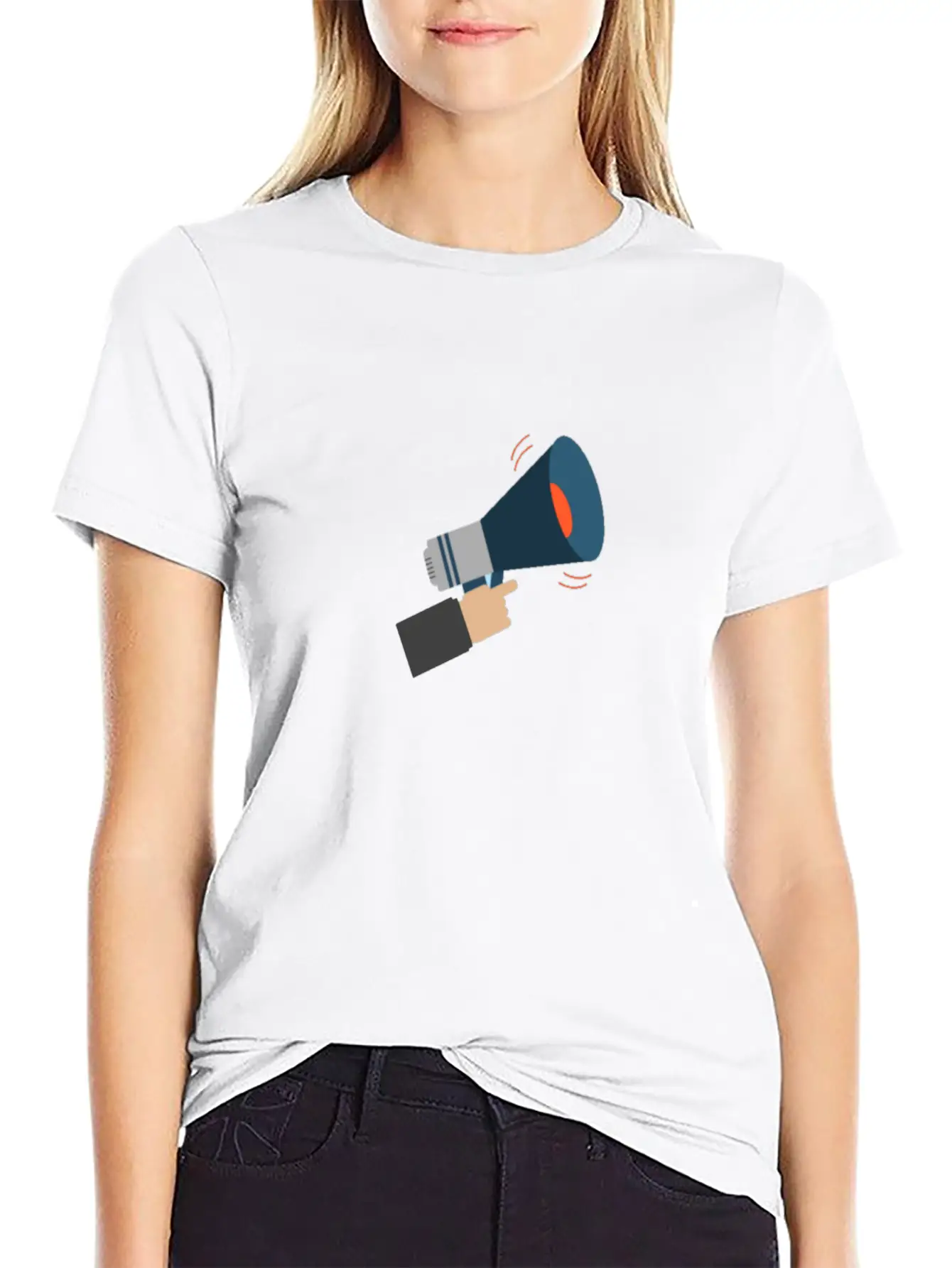Megaphone Casual Graphic T-Shirt – Simple And Comfortable Daily Wear