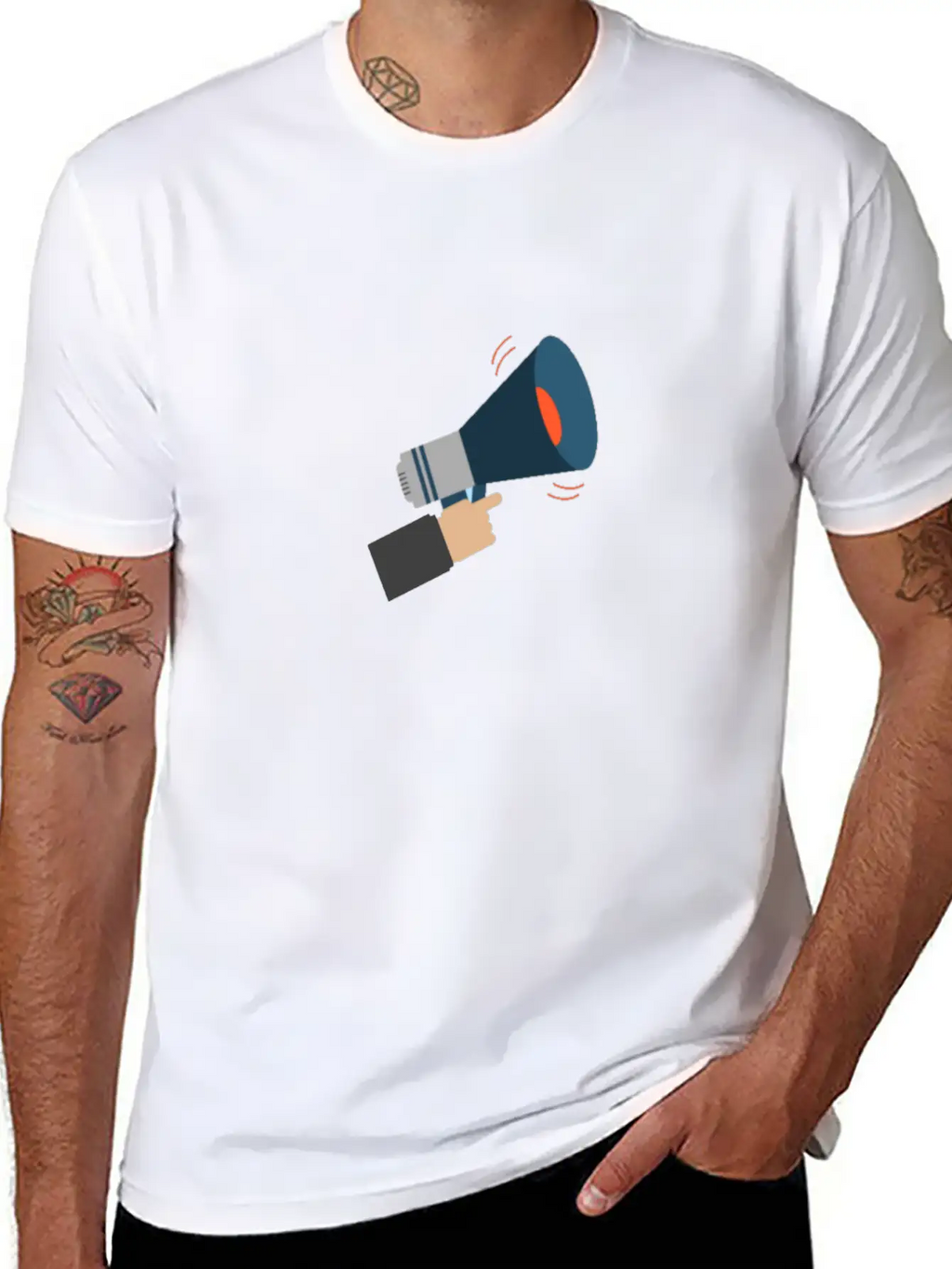 Megaphone Casual Graphic T-Shirt – Simple And Comfortable Daily Wear