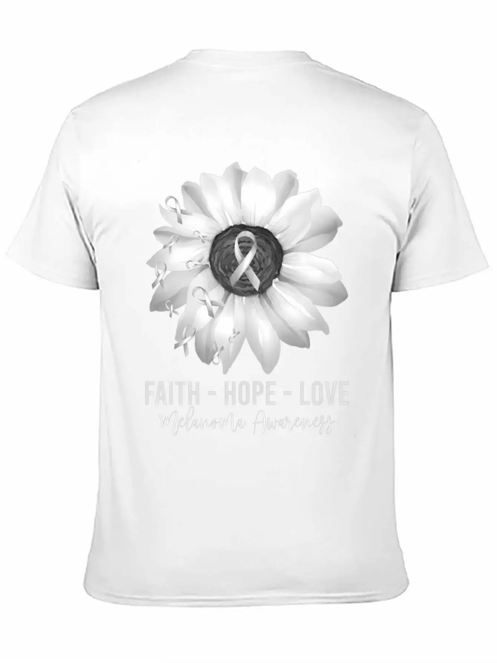 Melanoma Awareness Flower Shirts Melanoma Wo Unisex Casual T-Shirt – Clean Design For Daily Comfort