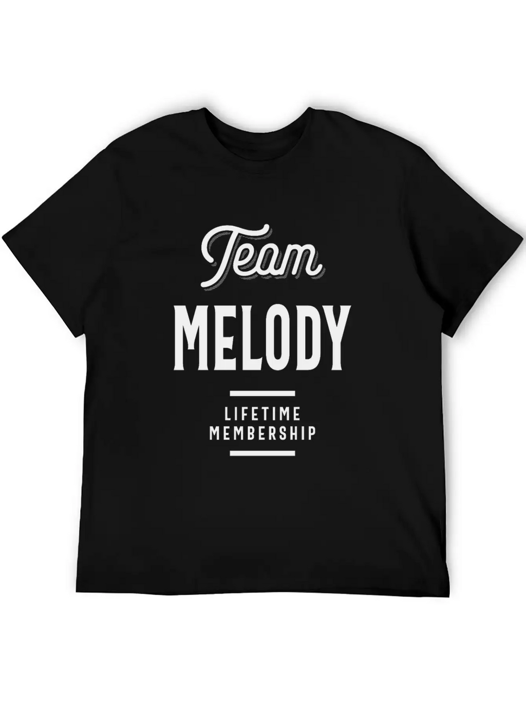 Melody Personalized Name Birthday Gift Unisex Casual T-Shirt – Clean Design For Daily Comfort