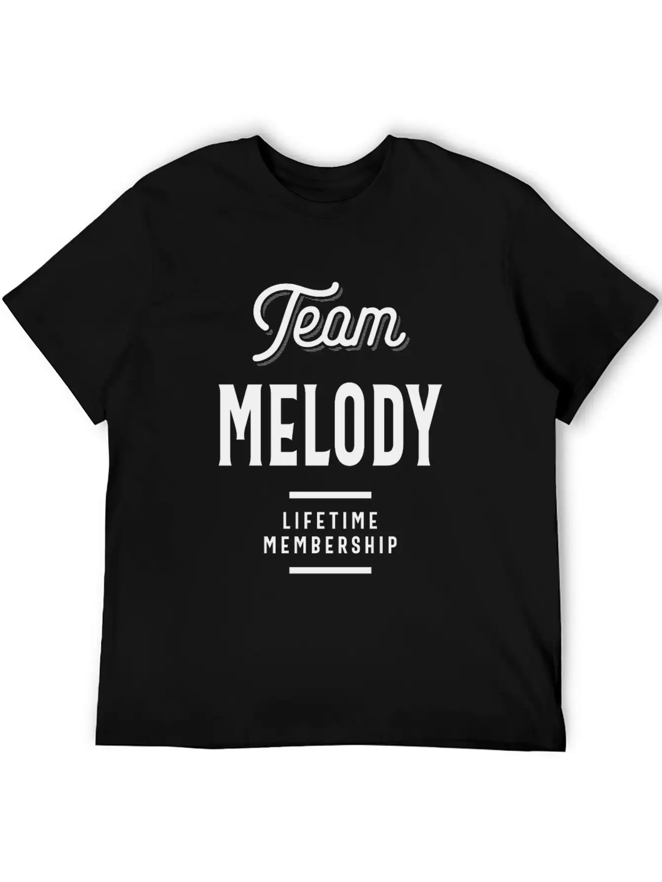 Melody Personalized Name Birthday Gift Unisex Casual T-Shirt – Clean Design For Daily Comfort