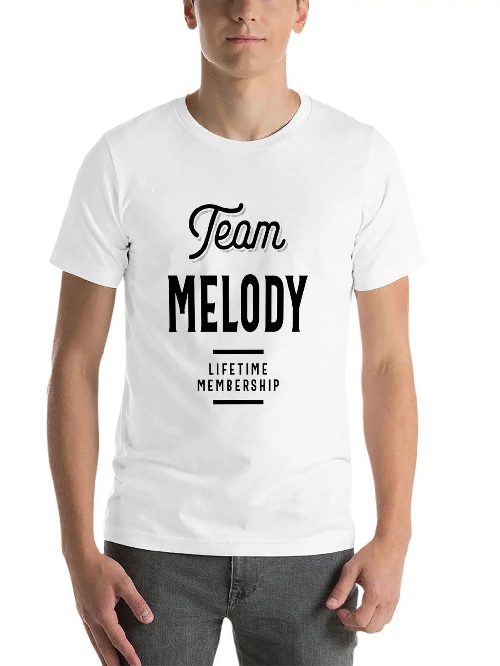 Melody Personalized Name Birthday Gift Unisex Casual T-Shirt – Clean Design For Daily Comfort